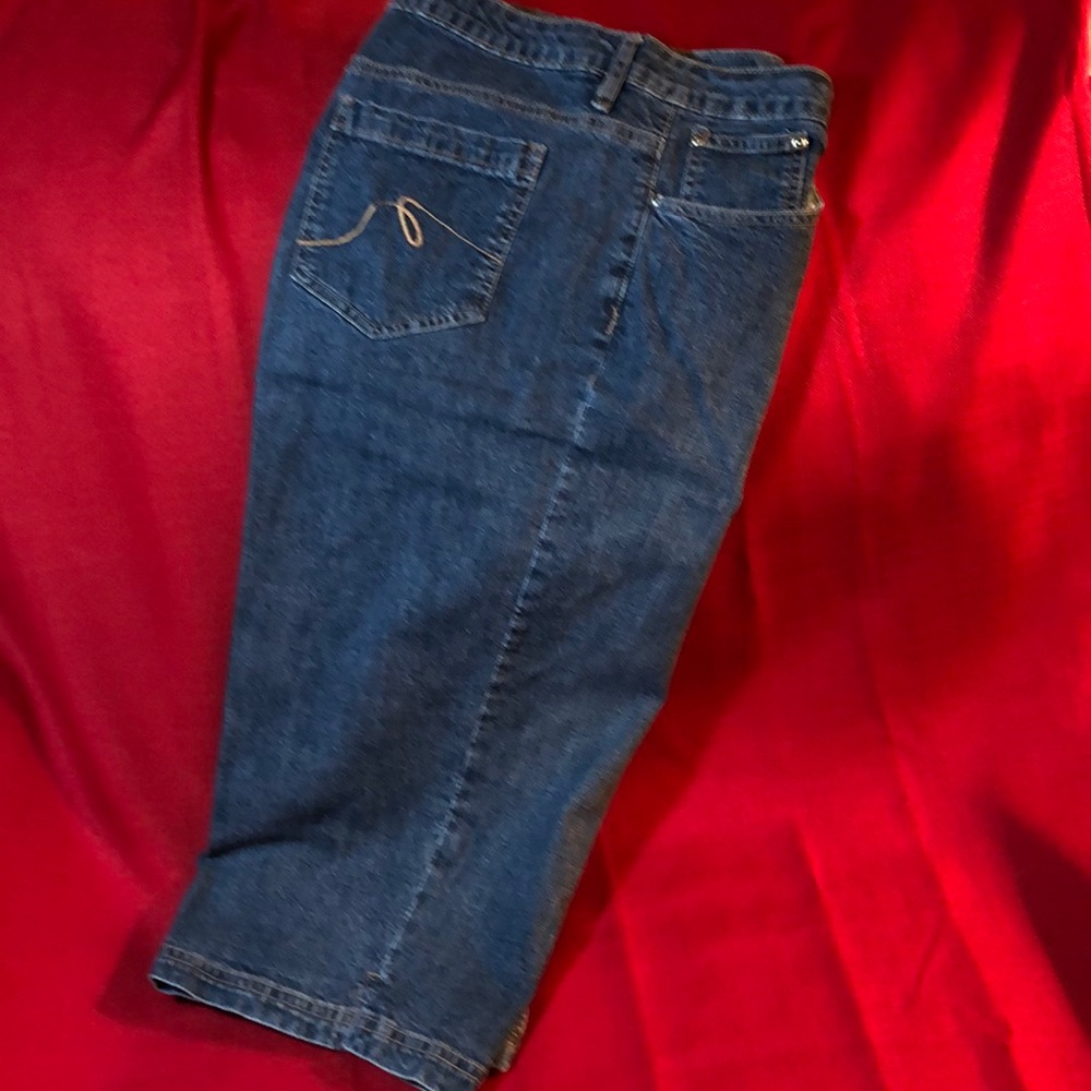 Pair of cropped jeans
